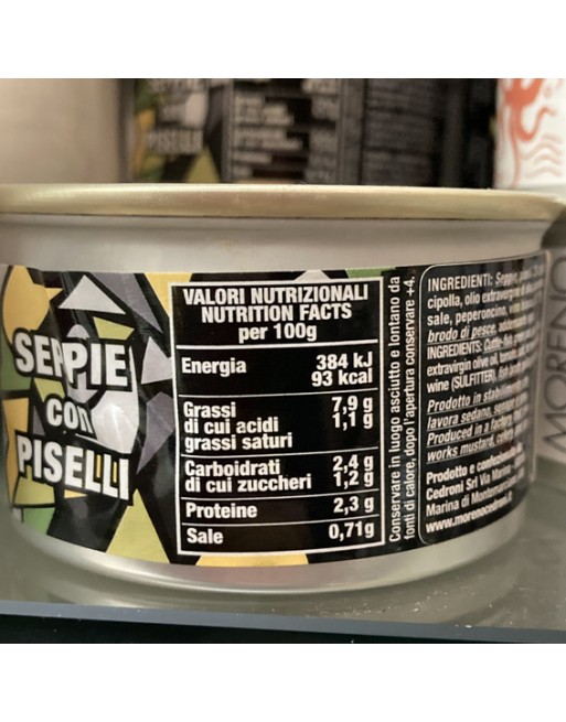 SEPPIE CON PISELLI CEDRONI