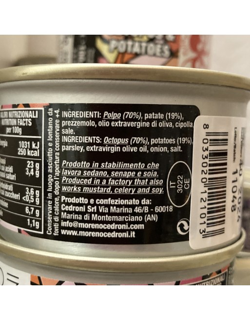 POLPO PATATE E PREZZEMOLO CEDRONI