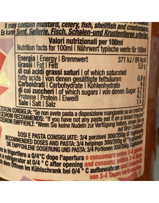 MATRICIANA DI PESCE MORENO CEDRONI