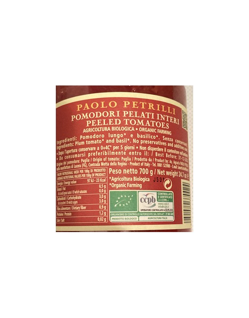 POMODORI PELATI BIO 300 G PETRILLI 
