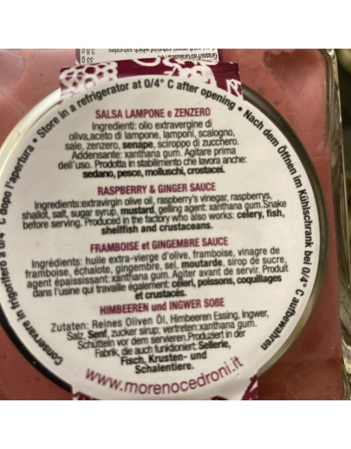 SALSA LAMPONI E ZENZERO MORENO CEDRONI