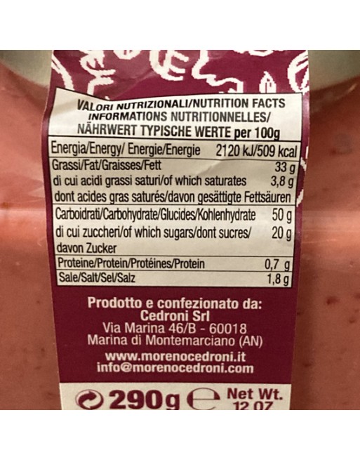 SALSA LAMPONI E ZENZERO MORENO CEDRONI