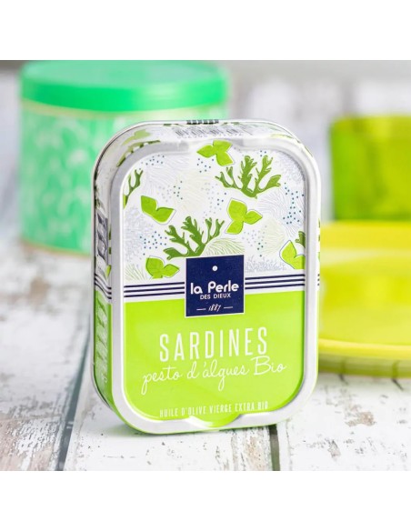 Sardine bretoni alle alghe in olio evo 115 g La Perle de Dieux