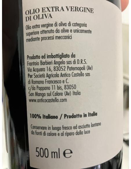 OLIO EXTRAVERGINE DI OLIVA ATHENA 0,5 L ANTICO CASTELLO